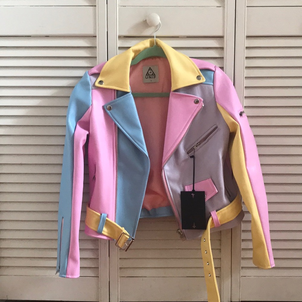 Multi colored Unif Moto Jacket NWT